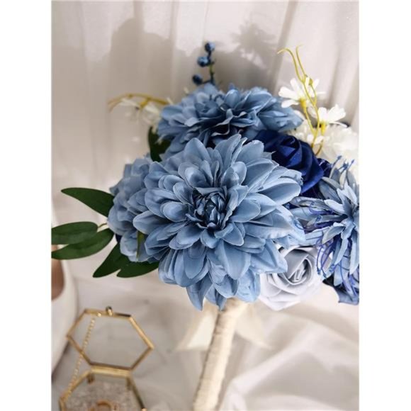 Wedding Artificial Flowers Combo Box Set DIY Wedding Bridal Bouquets Fake Peony - Picture 3 of 7